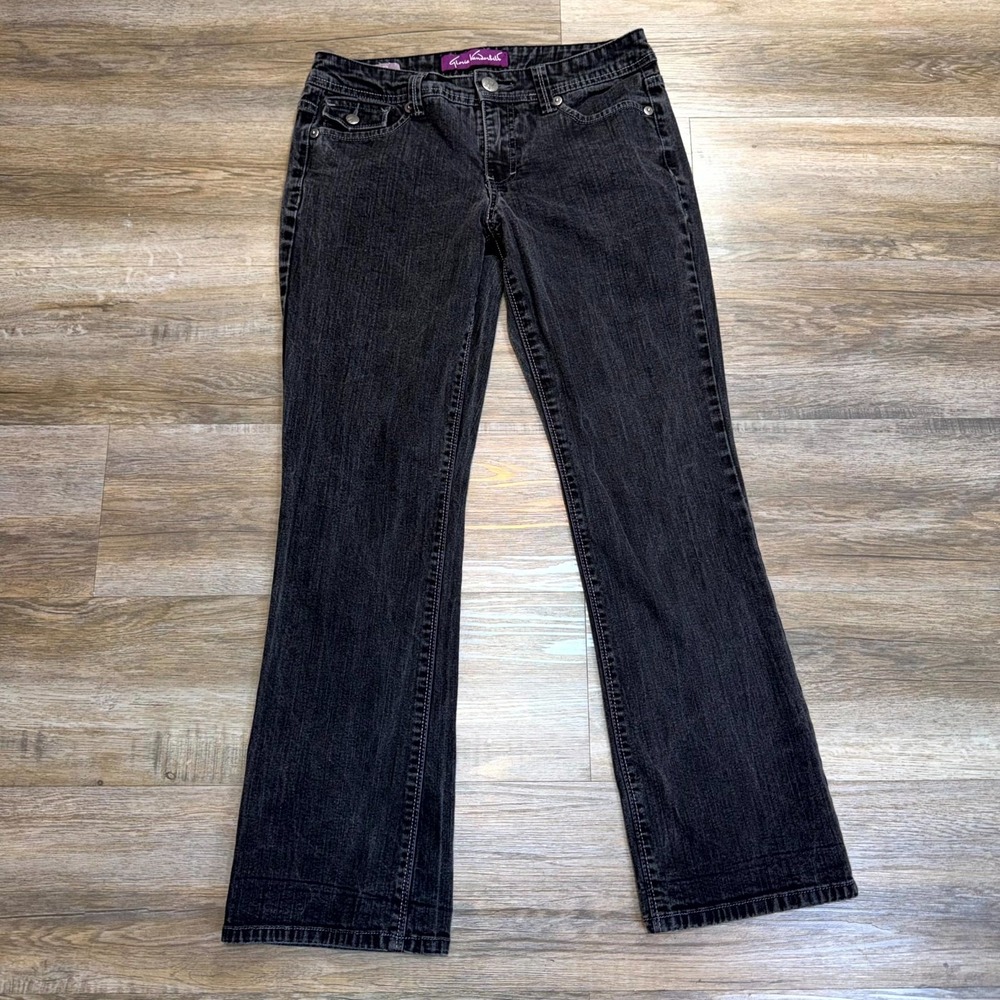 Gloria Vanderbilt Isadora Black Bootcut Jeans Womens 6 Cowgirl